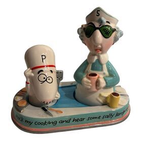 Vintage 3 Piece Maxine Salt And Pepper Shaker Set By hallmark. Ceramic